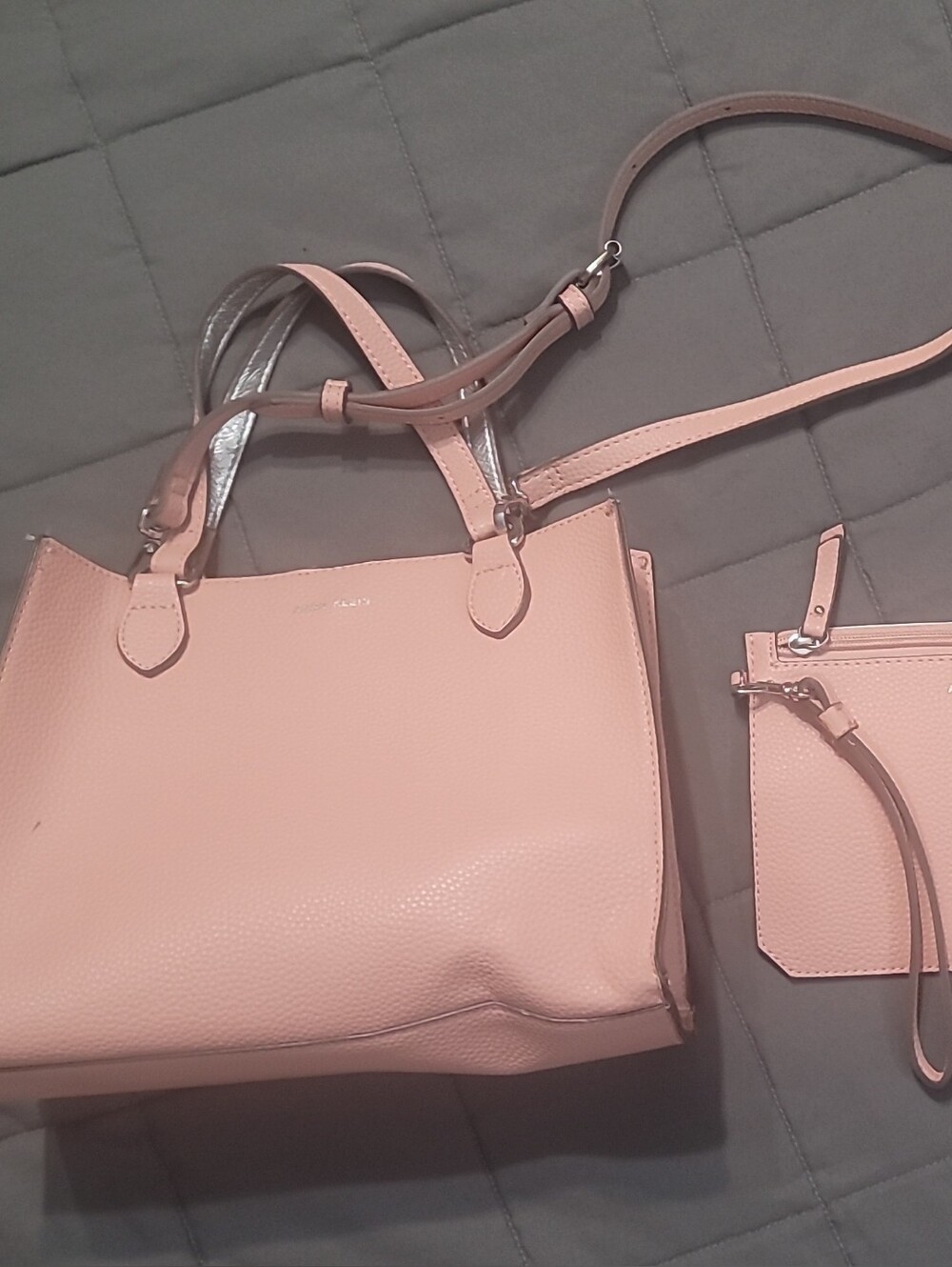 Anne Klein Women's Pink Tote Bag with Wristlet